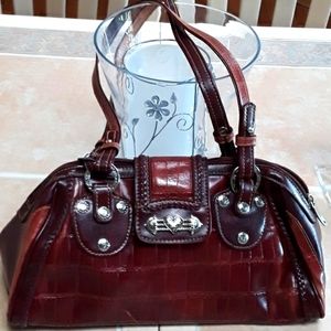 M.C. Croco Embelleshed Western Style Handbag